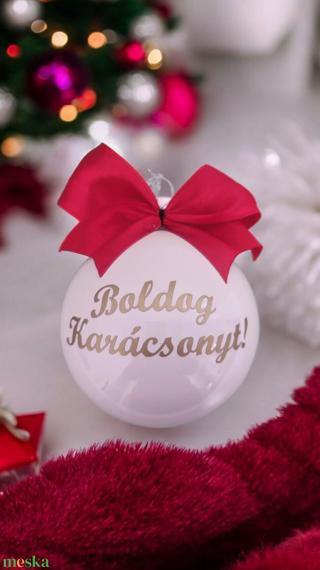 Karácsonyi gömb fenyődísz  - karácsony - karácsonyi lakásdekoráció - karácsonyfadíszek - Meska.hu