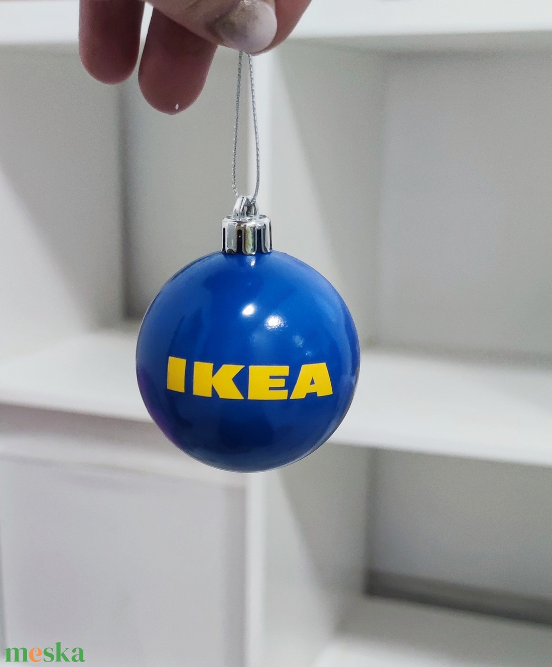 Karácsonyi gömb fenyődísz (IKEA) - karácsony - karácsonyi lakásdekoráció - karácsonyfadíszek - Meska.hu