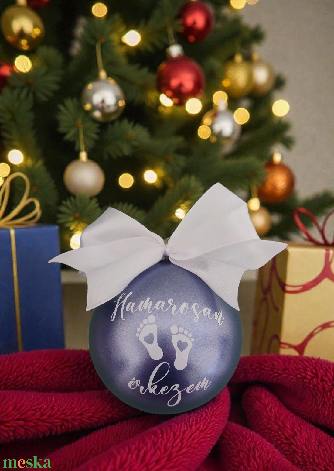 Babaváró karácsonyi gömb (fiús) - karácsony - karácsonyi lakásdekoráció - karácsonyfadíszek - Meska.hu