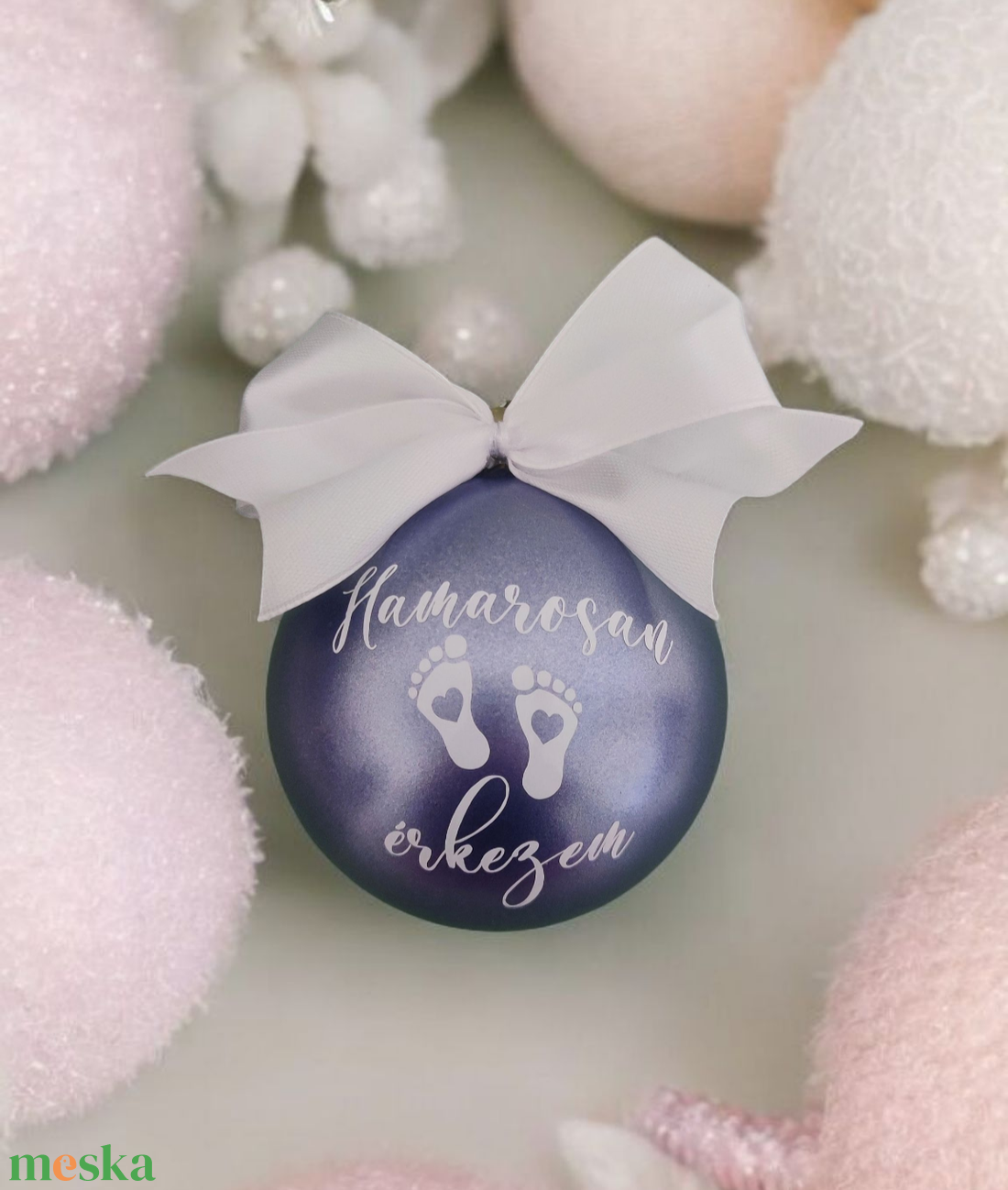 Babaváró karácsonyi gömb (fiús) - karácsony - karácsonyi lakásdekoráció - karácsonyfadíszek - Meska.hu