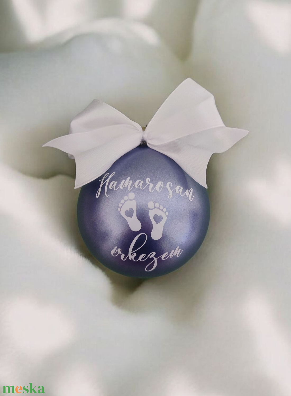 Babaváró karácsonyi gömb (fiús) - karácsony - karácsonyi lakásdekoráció - karácsonyfadíszek - Meska.hu