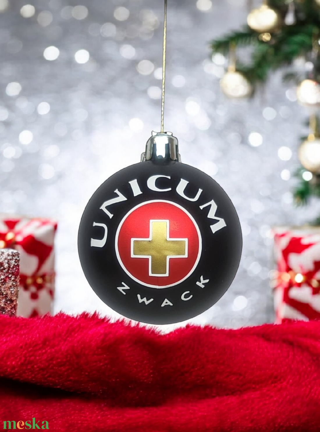 Unicum gömb fenyődísz ( műanyag gömb) - karácsony - karácsonyi lakásdekoráció - karácsonyfadíszek - Meska.hu