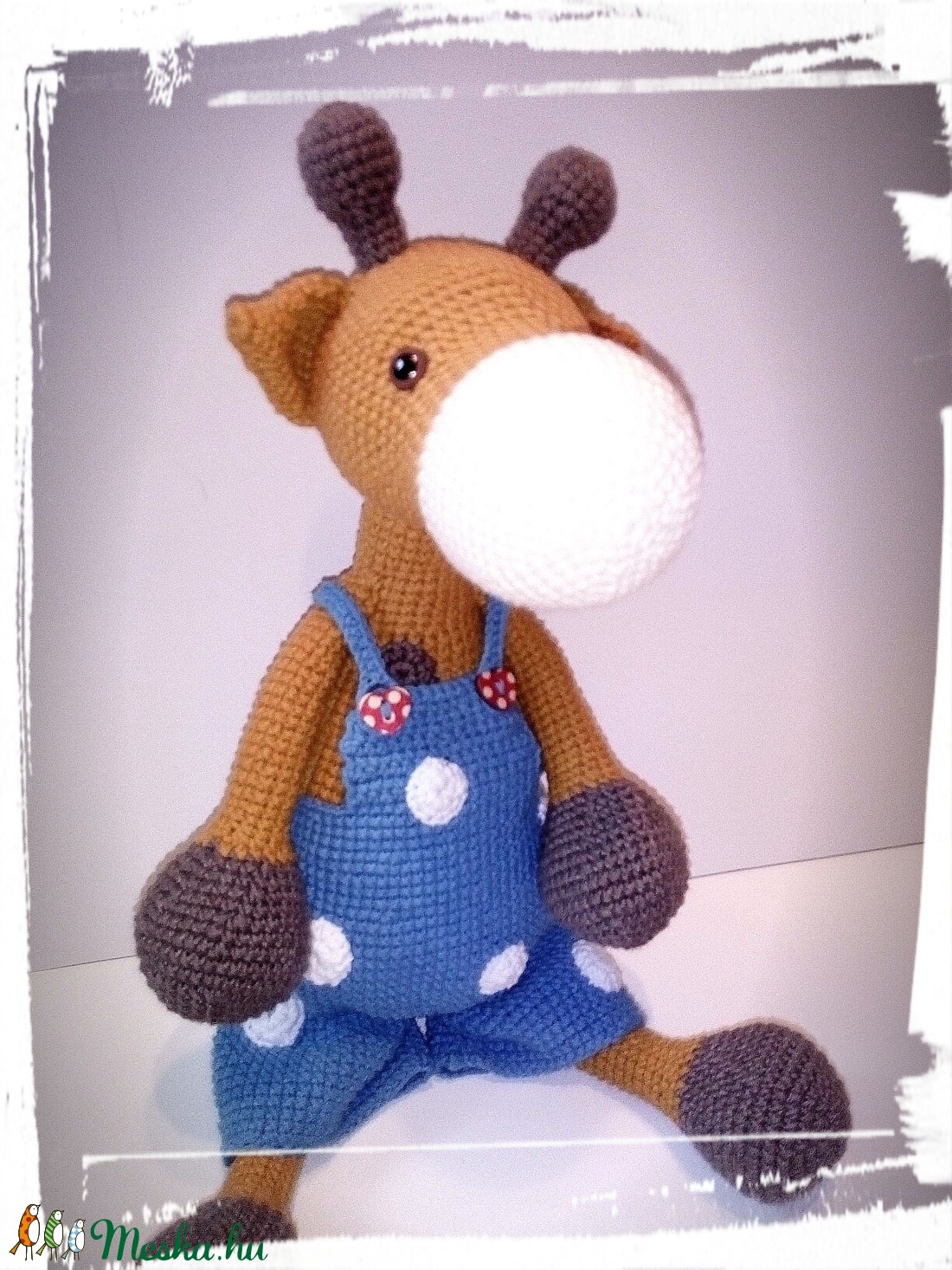 Zsizsi a nadrágos zsiráf - amigurumi - játék & sport - plüssállat & játékfigura - zsiráf - Meska.hu