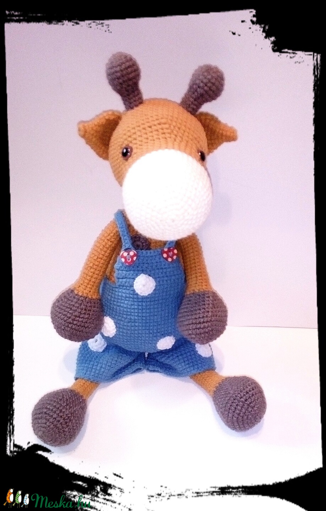Zsizsi a nadrágos zsiráf - amigurumi - játék & sport - plüssállat & játékfigura - zsiráf - Meska.hu
