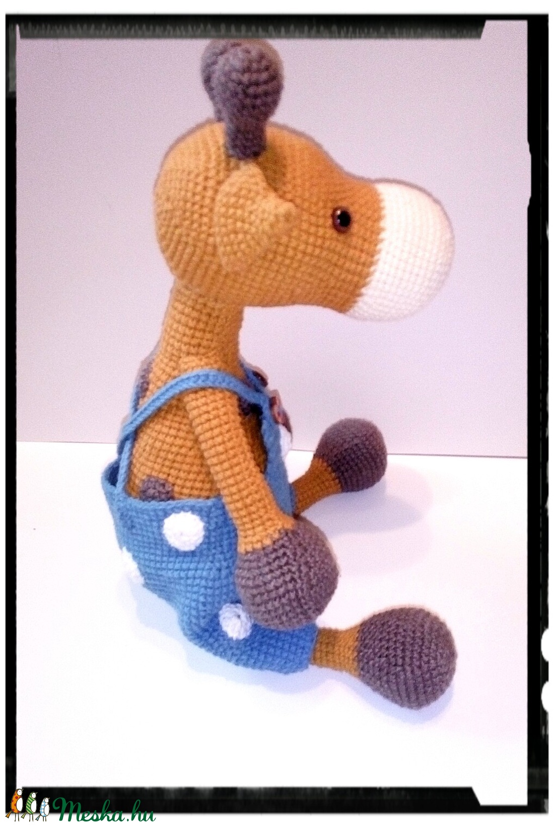 Zsizsi a nadrágos zsiráf - amigurumi - játék & sport - plüssállat & játékfigura - zsiráf - Meska.hu
