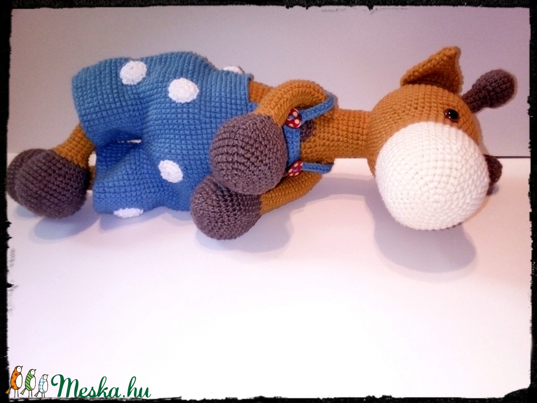 Zsizsi a nadrágos zsiráf - amigurumi - játék & sport - plüssállat & játékfigura - zsiráf - Meska.hu