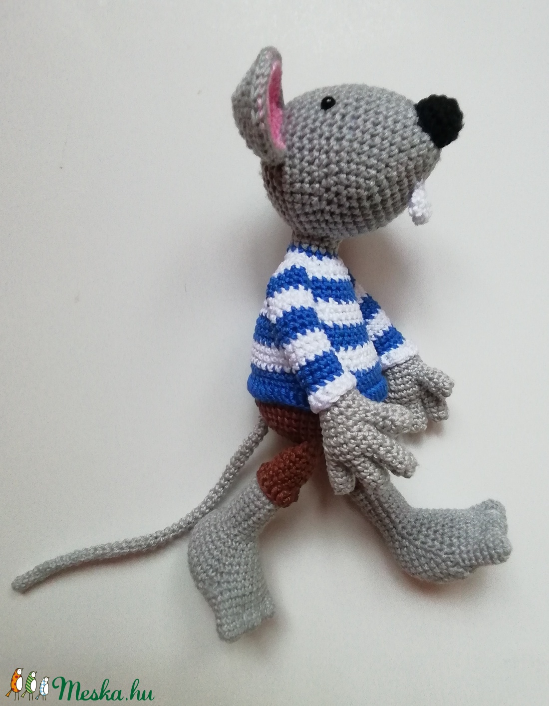 Rumini horgolt kisegér - horgolt amigurumi - játék & sport - plüssállat & játékfigura - egér - Meska.hu