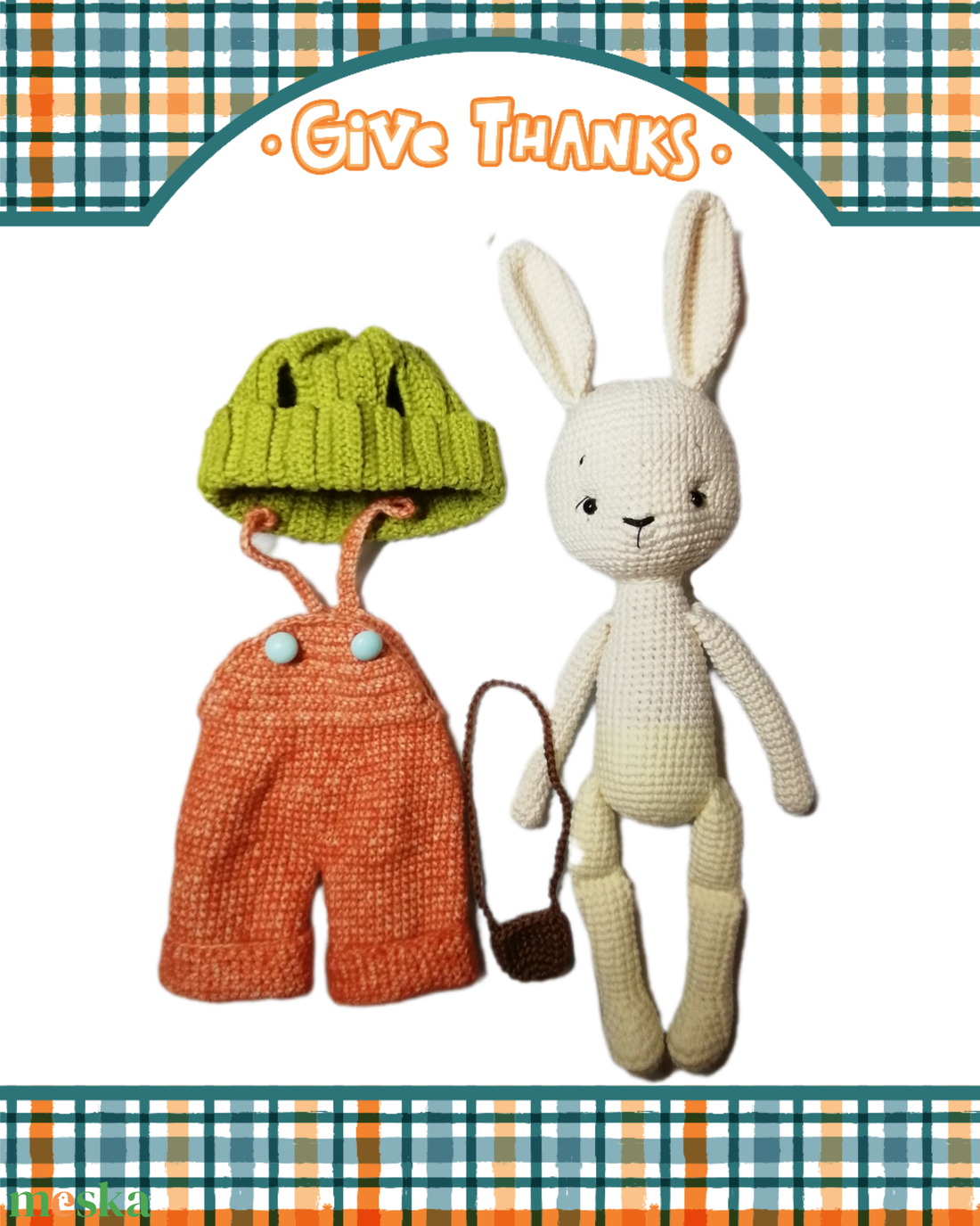 Ella a horgolt amigurumi kis őszi nyuszi - játék & sport - plüssállat & játékfigura - nyuszi - Meska.hu