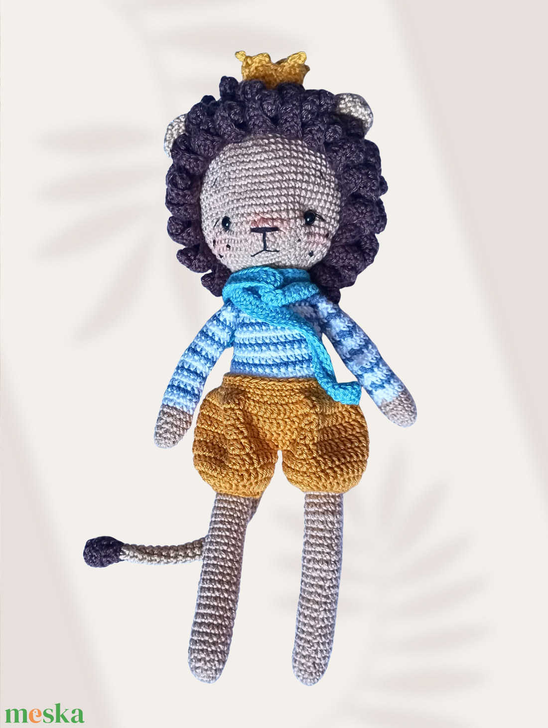 Roar királyfi � Prémium horgolt amigurumi oroszlán (28-29 cm) - játék & sport - plüssállat & játékfigura - oroszlán - Meska.hu