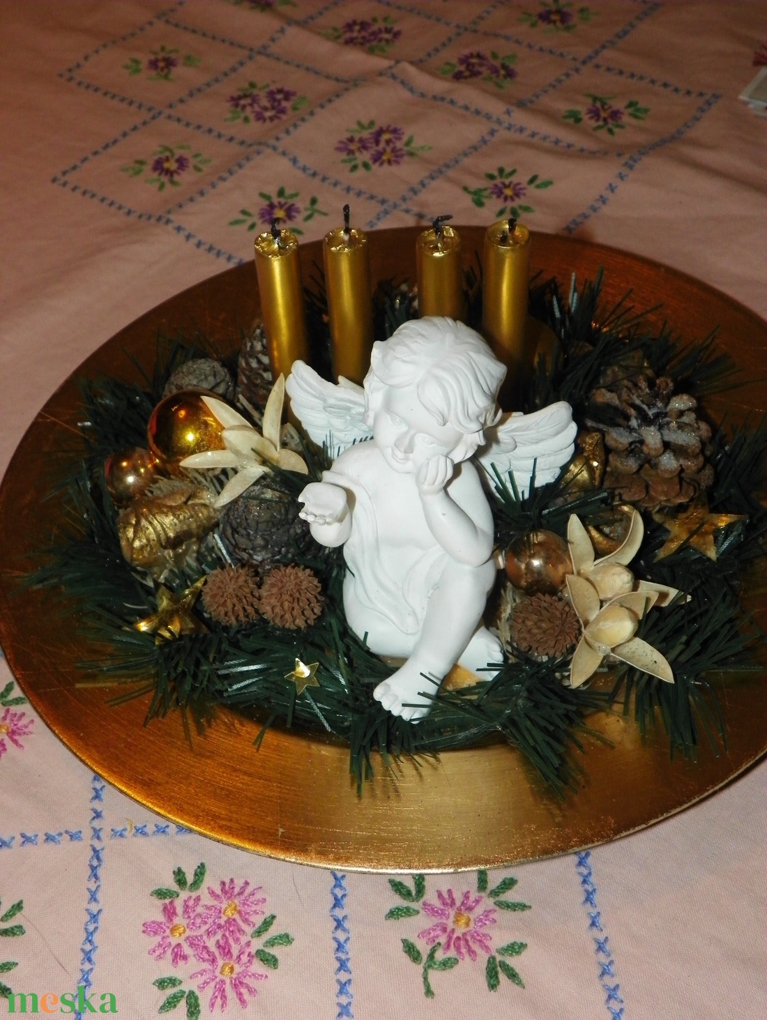 Várakozás-Angyalkás adventi asztaldísz, koszorú - karácsony - karácsonyi lakásdekoráció - ünnepi asztaldekoráció - Meska.hu Várakozás-Angyalkás adventi asztaldísz, koszorú - karácsony - karácsonyi lakásdekoráció - ünnepi asztaldekoráció - Meska.hu