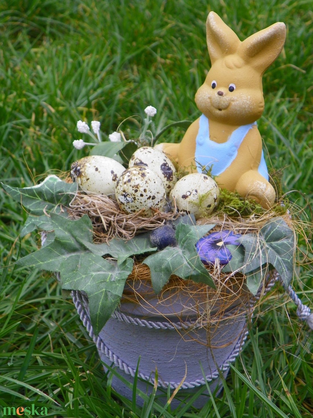 Húsvéti,nyuszis,mécseses,kakasos asztaldíszek - otthon & életmód - dekoráció - asztal és polc dekoráció - asztaldísz - Meska.hu