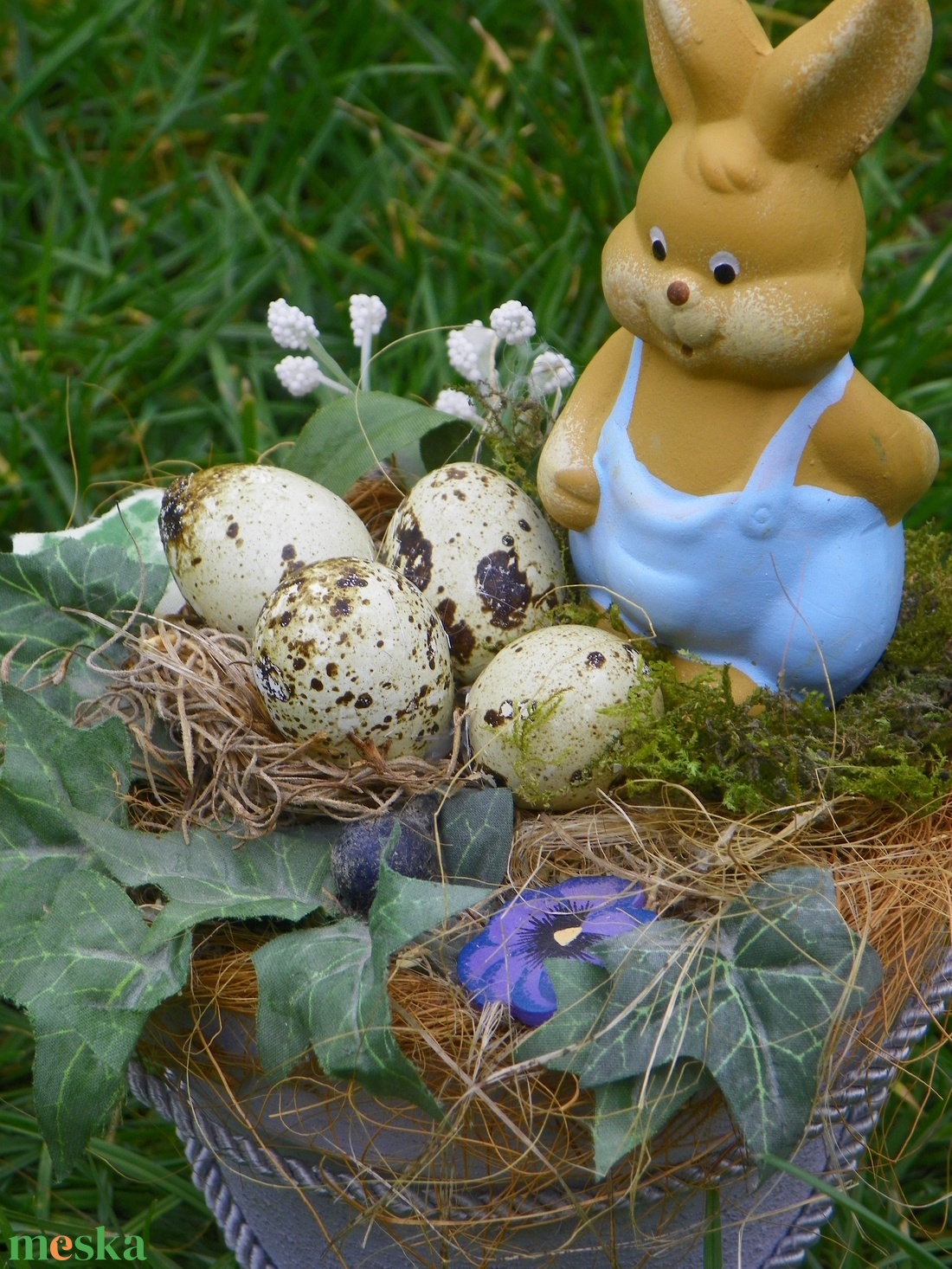 Húsvéti,nyuszis,mécseses,kakasos asztaldíszek - otthon & életmód - dekoráció - asztal és polc dekoráció - asztaldísz - Meska.hu