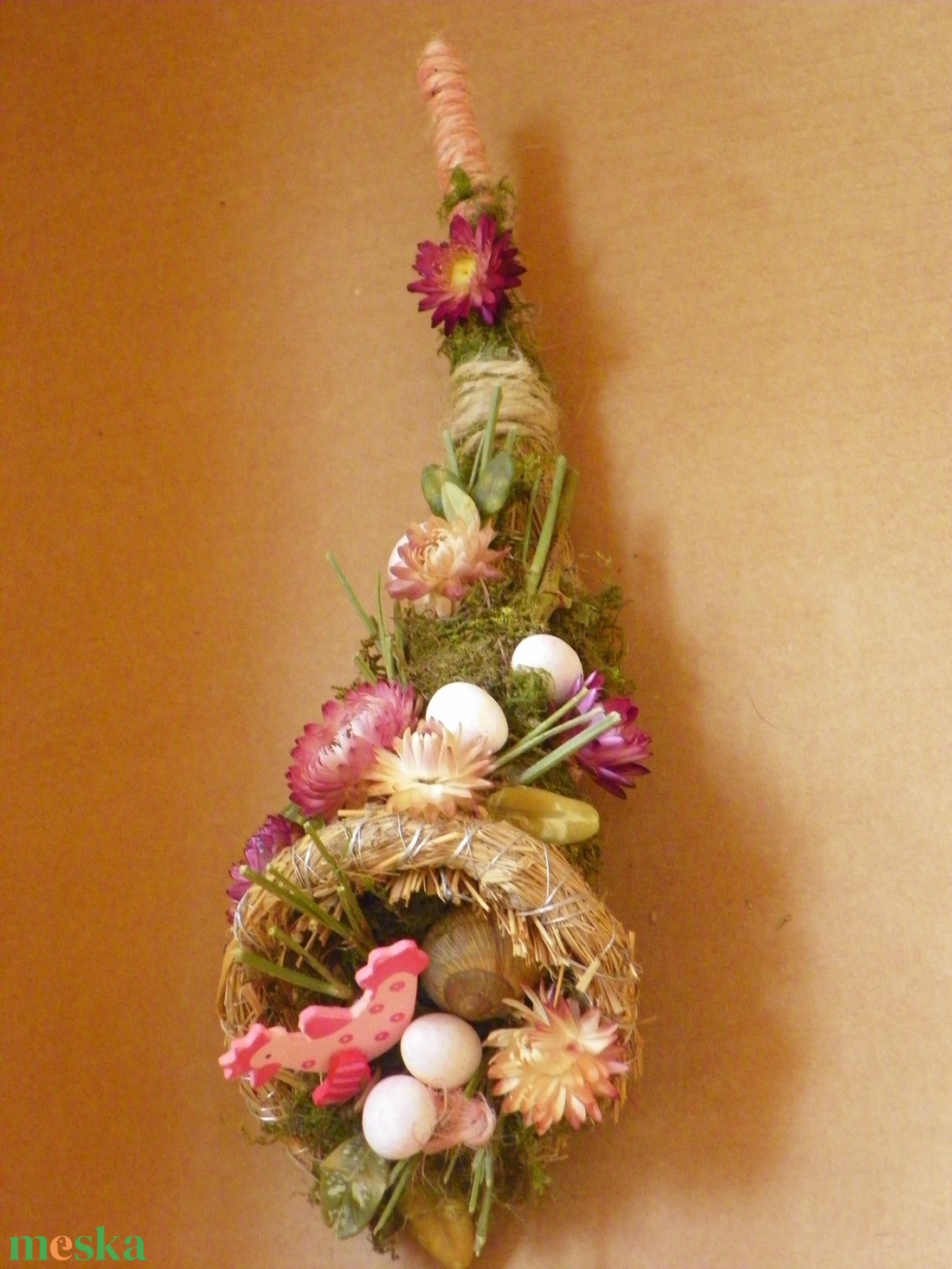 TAVASZ húsvéti -bőségszarú asztaldísz,asztalközép - otthon & életmód - dekoráció - húsvéti asztaldíszek - Meska.hu