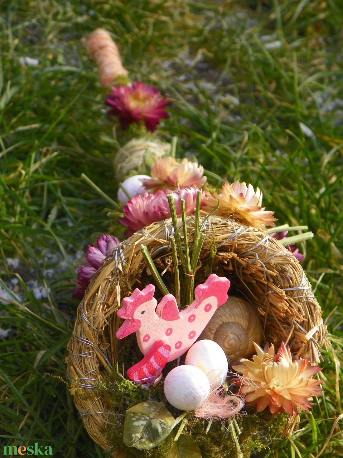 TAVASZ húsvéti -bőségszarú asztaldísz,asztalközép - otthon & életmód - dekoráció - húsvéti asztaldíszek - Meska.hu