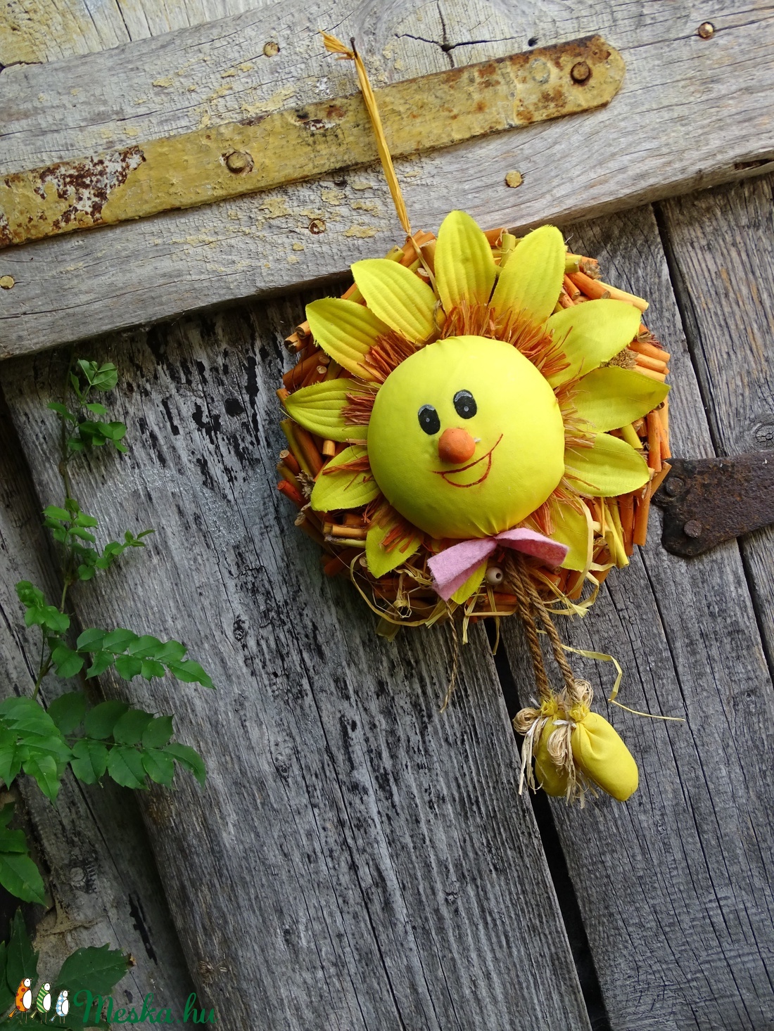  Napraforgós ajtódísz,koszorú,kopogtató,falidísz -  - Meska.hu