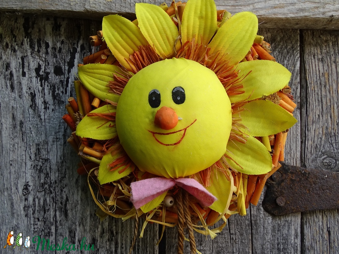  Napraforgós ajtódísz,koszorú,kopogtató,falidísz -  - Meska.hu