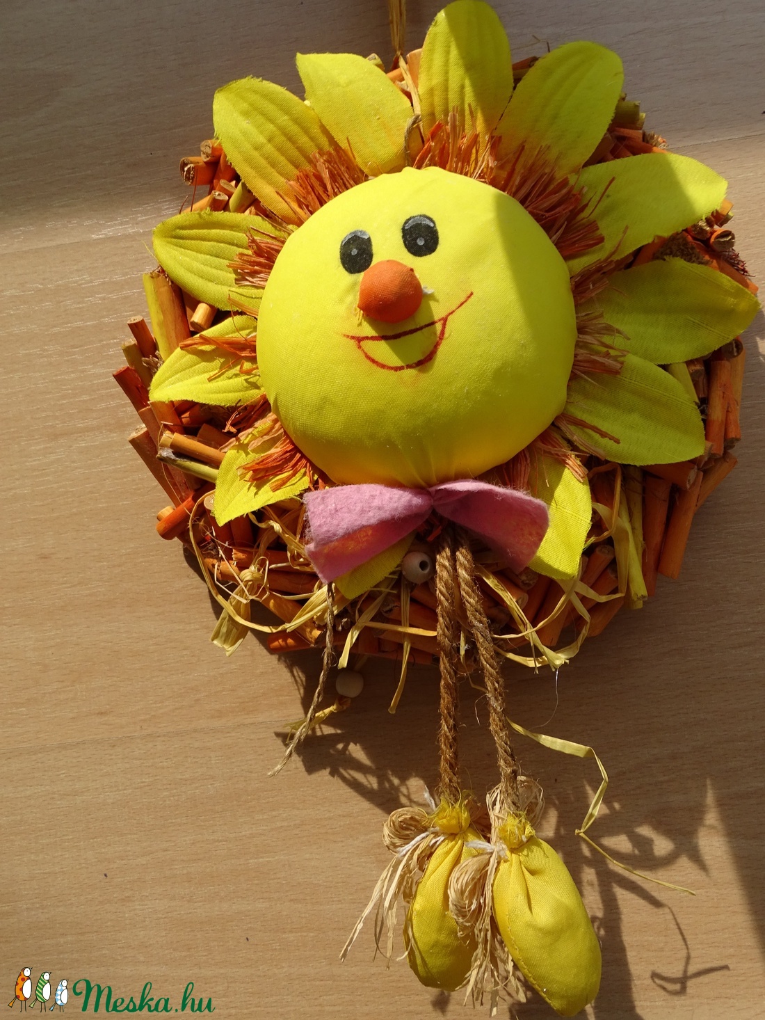  Napraforgós ajtódísz,koszorú,kopogtató,falidísz -  - Meska.hu