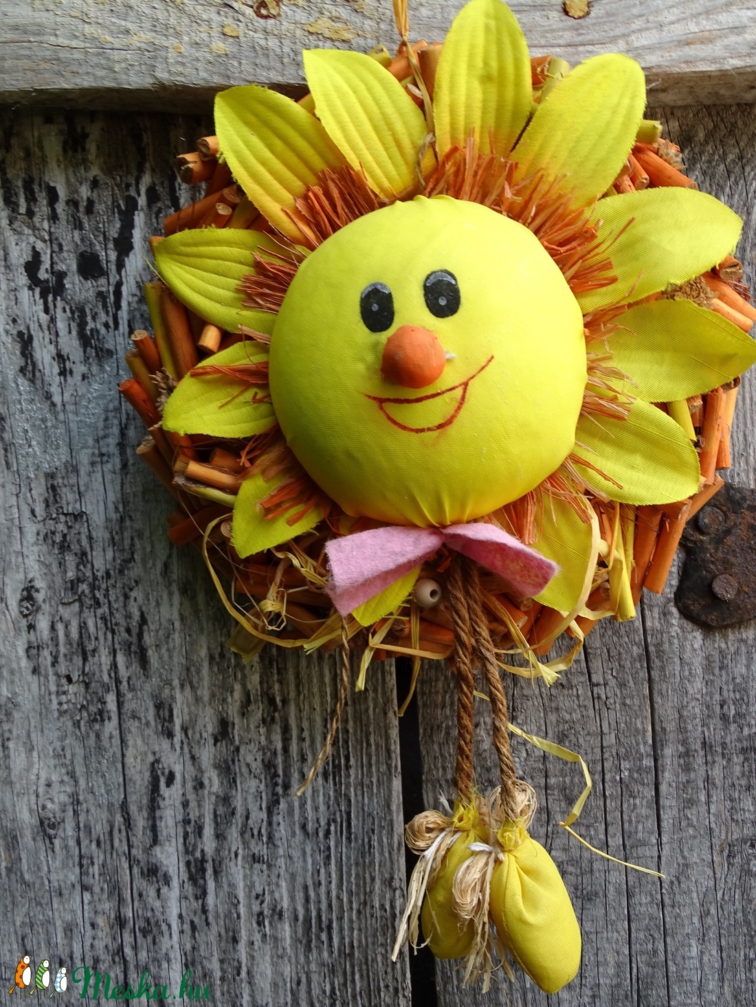  Napraforgós ajtódísz,koszorú,kopogtató,falidísz -  - Meska.hu