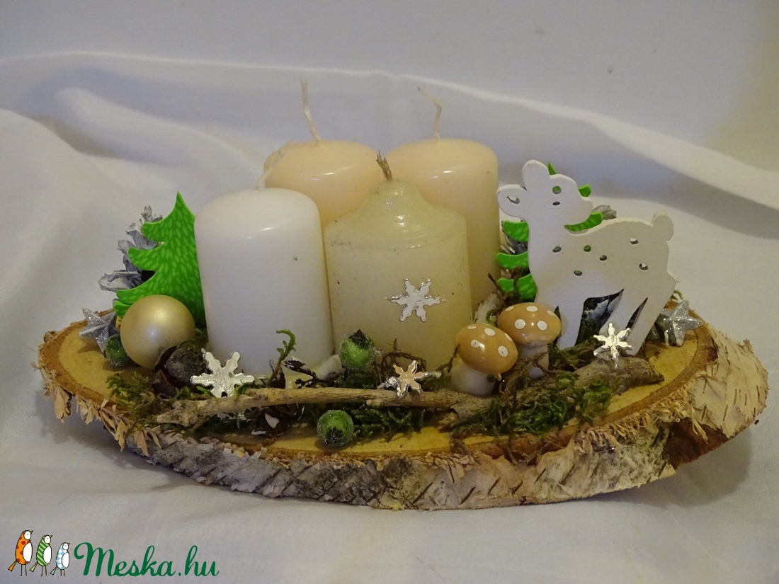 Téli természet,Őzikés,Téli,karácsonyi adventi asztaldísz,asztalközép, koszorú - karácsony - Meska.hu Téli természet,Őzikés,Téli,karácsonyi adventi asztaldísz,asztalközép, koszorú - karácsony - Meska.hu
