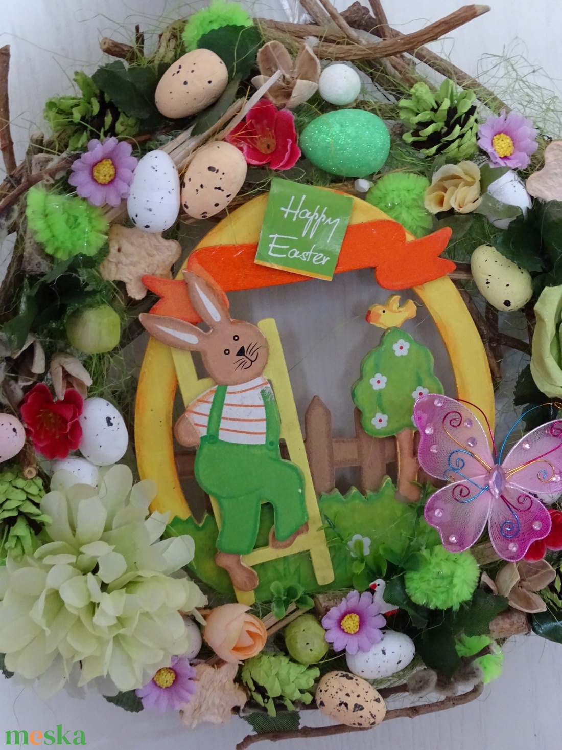 Happy Easter színes,nyuszis.tavaszi,húsvéti ajtódísz,kopogtató,koszorú (nagy méret) - otthon & életmód - dekoráció - ajtó- és ablak dekoráció - ajtódísz & kopogtató - Meska.hu Happy Easter színes,nyuszis.tavaszi,húsvéti ajtódísz,kopogtató,koszorú (nagy méret) - otthon & életmód - dekoráció - ajtó- és ablak dekoráció - ajtódísz & kopogtató - Meska.hu