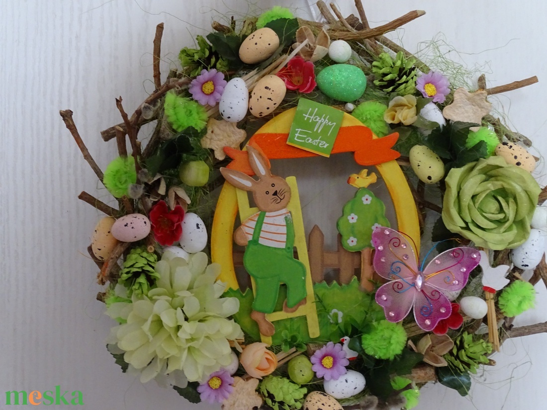 Happy Easter színes,nyuszis.tavaszi,húsvéti ajtódísz,kopogtató,koszorú (nagy méret) - otthon & életmód - dekoráció - ajtó- és ablak dekoráció - ajtódísz & kopogtató - Meska.hu Happy Easter színes,nyuszis.tavaszi,húsvéti ajtódísz,kopogtató,koszorú (nagy méret) - otthon & életmód - dekoráció - ajtó- és ablak dekoráció - ajtódísz & kopogtató - Meska.hu