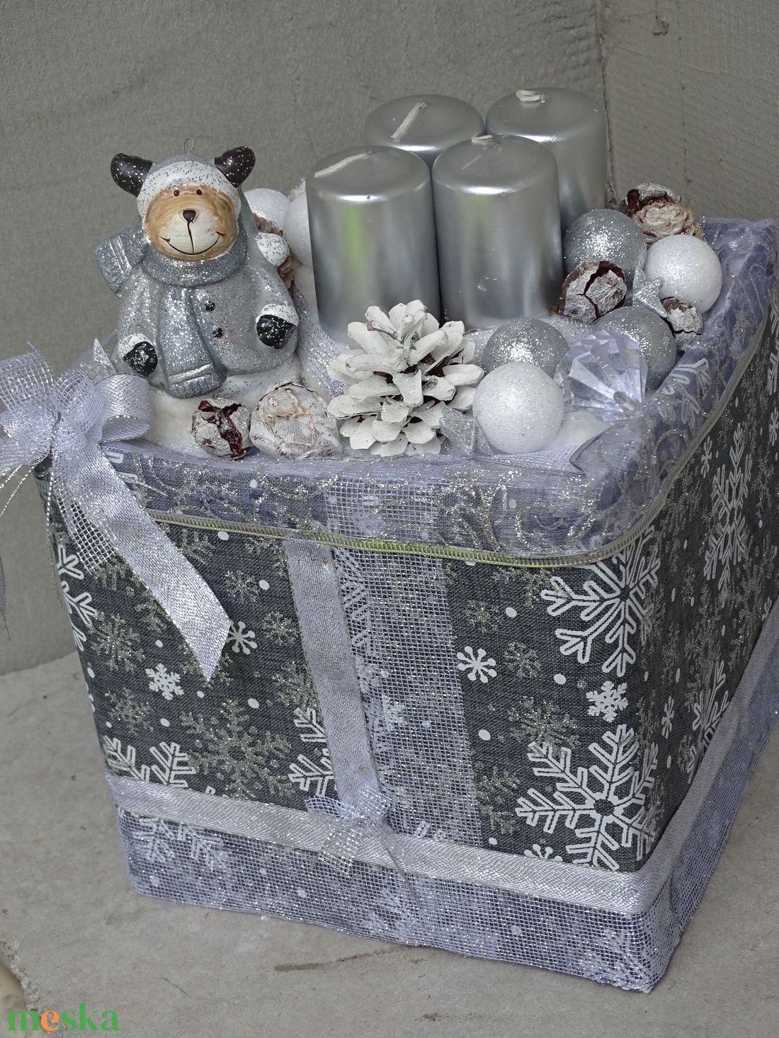 Rénszarvas Ezüst karácsony,asztaldísz,koszorú,box,doboz - karácsony - adventi díszek - adventi koszorú - Meska.hu Rénszarvas Ezüst karácsony,asztaldísz,koszorú,box,doboz - karácsony - adventi díszek - adventi koszorú - Meska.hu