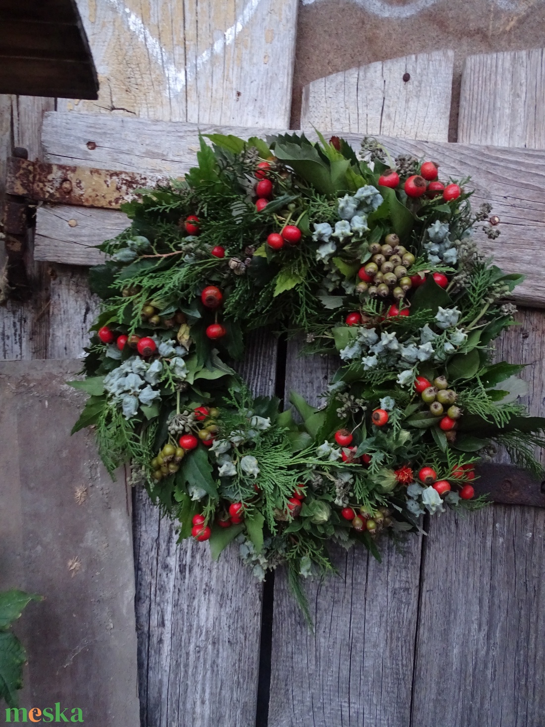 Csipkebogyó álom -ajtódísz,koszorú,kopogtató - otthon & életmód - dekoráció - Meska.hu