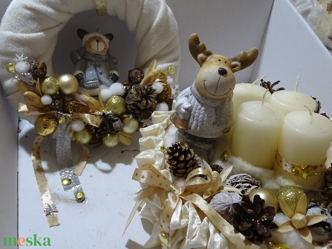 Ünnepi hangulat:Silver-gold szett,Karácsonyi ,adventi box,téli ajtódísz,asztaldísz - karácsony - adventi díszek - adventi asztaldísz - Meska.hu Ünnepi hangulat:Silver-gold szett,Karácsonyi ,adventi box,téli ajtódísz,asztaldísz - karácsony - adventi díszek - adventi asztaldísz - Meska.hu
