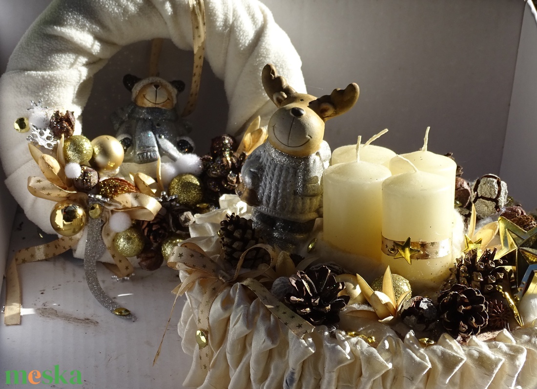 Ünnepi hangulat:Silver-gold szett,Karácsonyi ,adventi box,téli ajtódísz,asztaldísz - karácsony - adventi díszek - adventi asztaldísz - Meska.hu Ünnepi hangulat:Silver-gold szett,Karácsonyi ,adventi box,téli ajtódísz,asztaldísz - karácsony - adventi díszek - adventi asztaldísz - Meska.hu