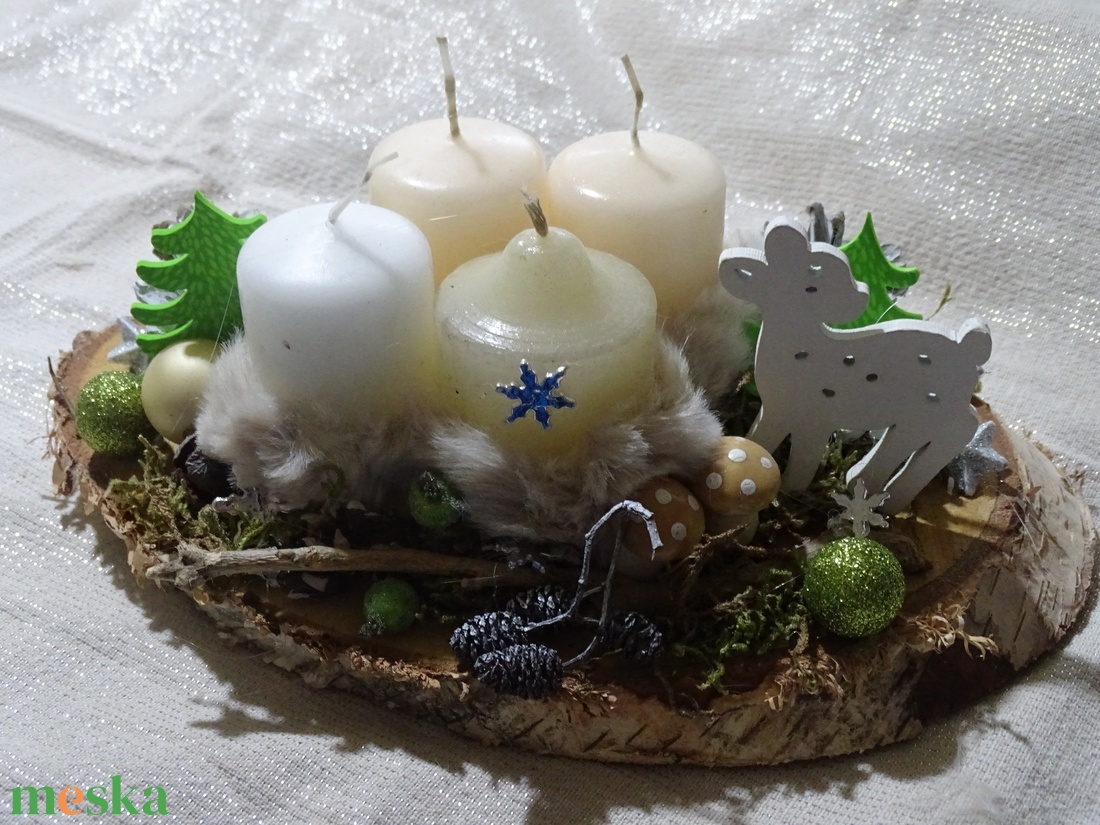 Téli táj bundában ,Őzikés,Téli,karácsonyi adventi asztaldísz,asztalközép, koszorú - karácsony - adventi díszek - adventi asztaldísz - Meska.hu Téli táj bundában ,Őzikés,Téli,karácsonyi adventi asztaldísz,asztalközép, koszorú - karácsony - adventi díszek - adventi asztaldísz - Meska.hu