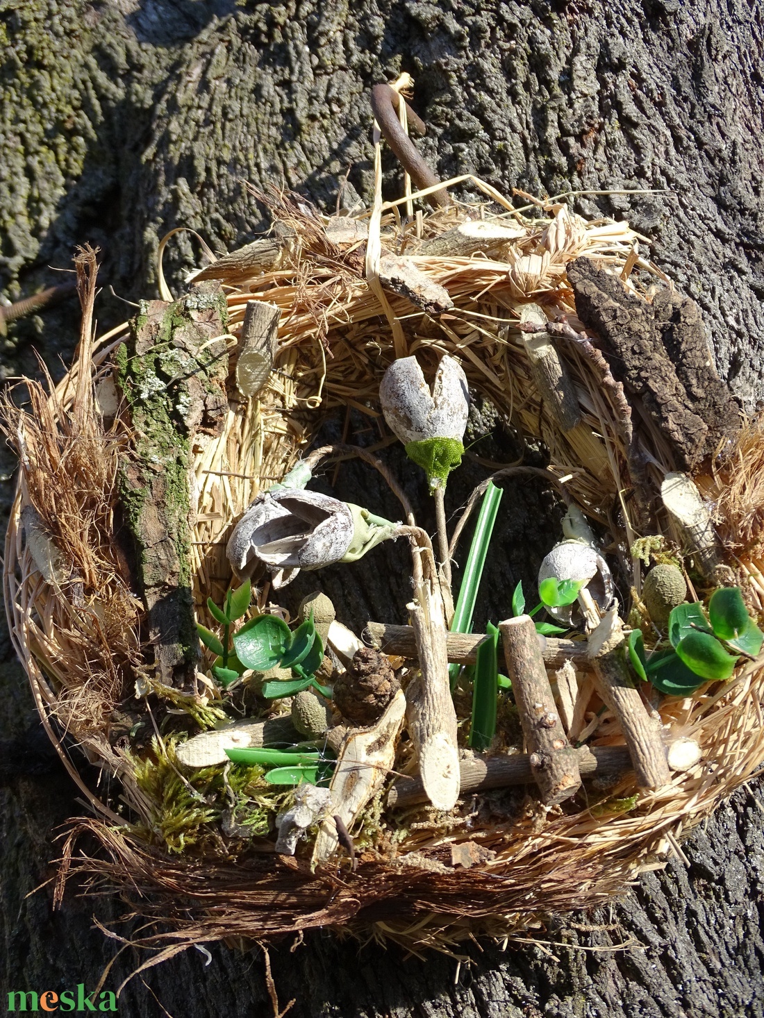 Hóvirágom,virágom: természetes, ajtódísz,koszorú,kopogtató - otthon & életmód - dekoráció - ajtó- és ablak dekoráció - ajtódísz & kopogtató - Meska.hu