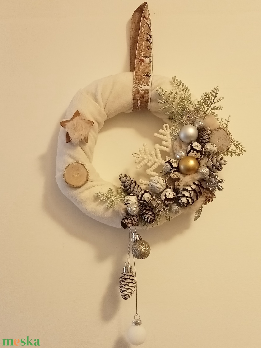 Fehér-téli, adventi,karácsonyi ajtódísz - karácsony - adventi díszek - adventi ajtódísz - Meska.hu Fehér-téli, adventi,karácsonyi ajtódísz - karácsony - adventi díszek - adventi ajtódísz - Meska.hu
