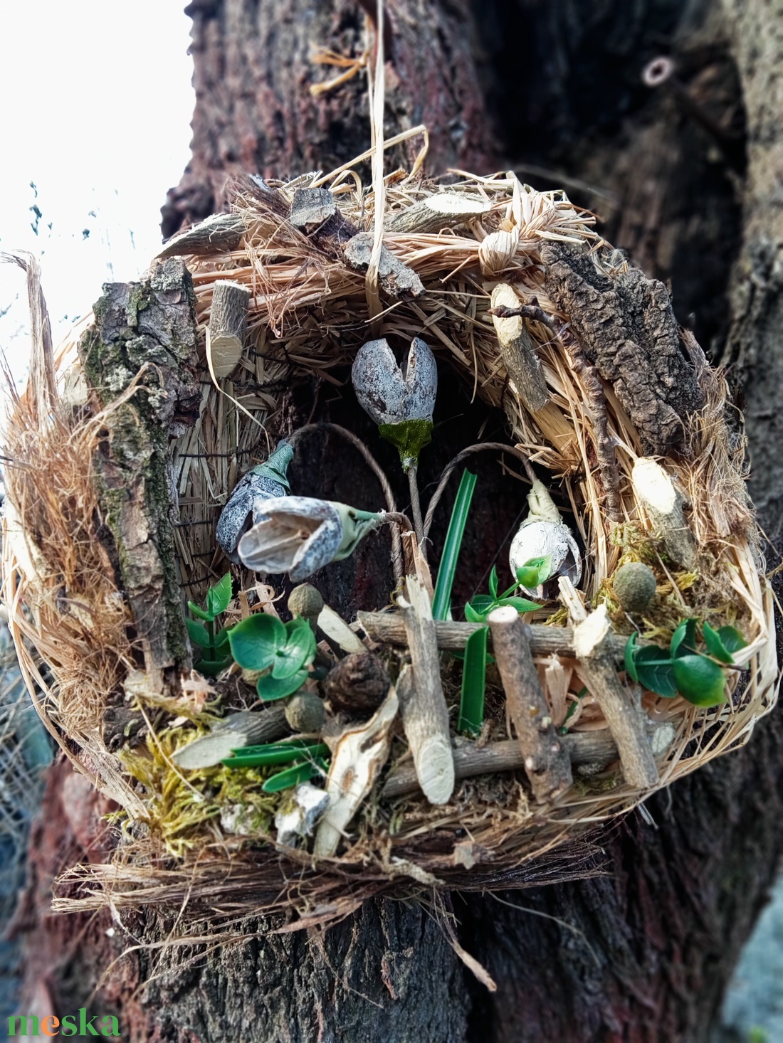 Hóvirágom,virágom: természetes, ajtódísz,koszorú,kopogtató - otthon & életmód - dekoráció - ajtó- és ablak dekoráció - ajtódísz & kopogtató - Meska.hu