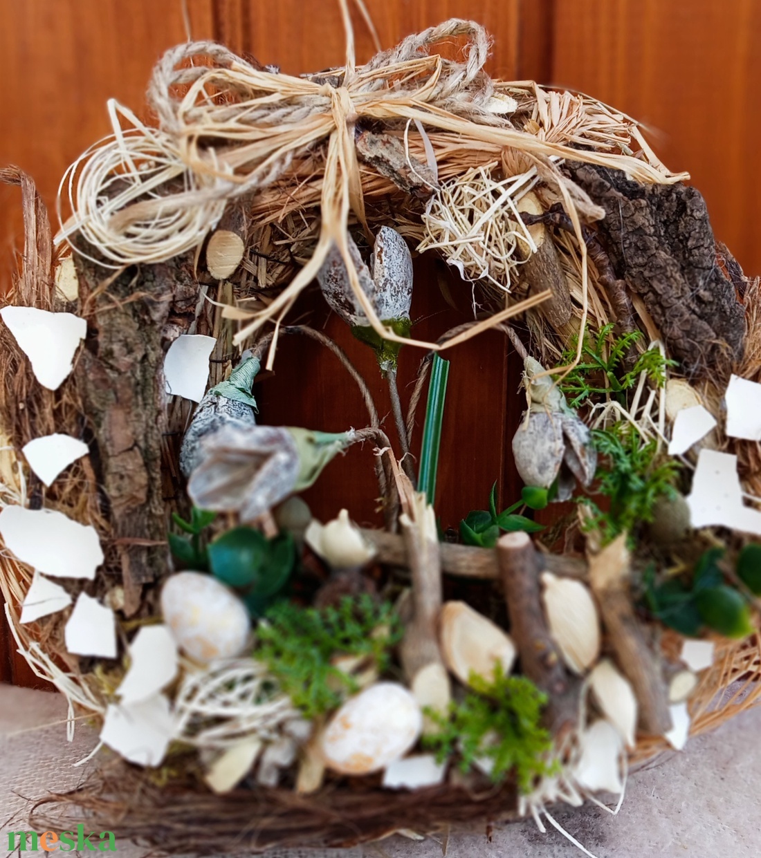 Hóvirágom,virágom: természetes, ajtódísz,koszorú,kopogtató - otthon & életmód - dekoráció - ajtó- és ablak dekoráció - ajtódísz & kopogtató - Meska.hu