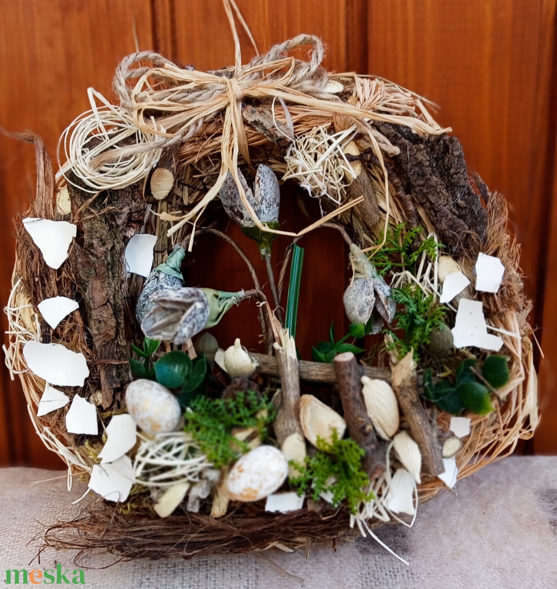 Hóvirágom,virágom: természetes, ajtódísz,koszorú,kopogtató - otthon & életmód - dekoráció - ajtó- és ablak dekoráció - ajtódísz & kopogtató - Meska.hu