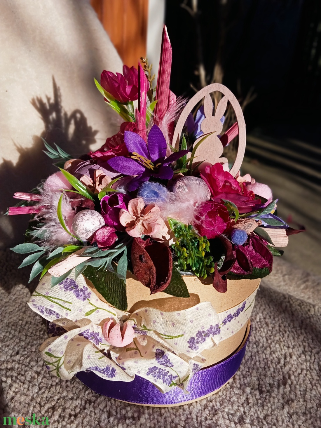 TavasziVirágoskert asztaldísz,lakásdekoráció, doboz, box - otthon & életmód - dekoráció - Meska.hu