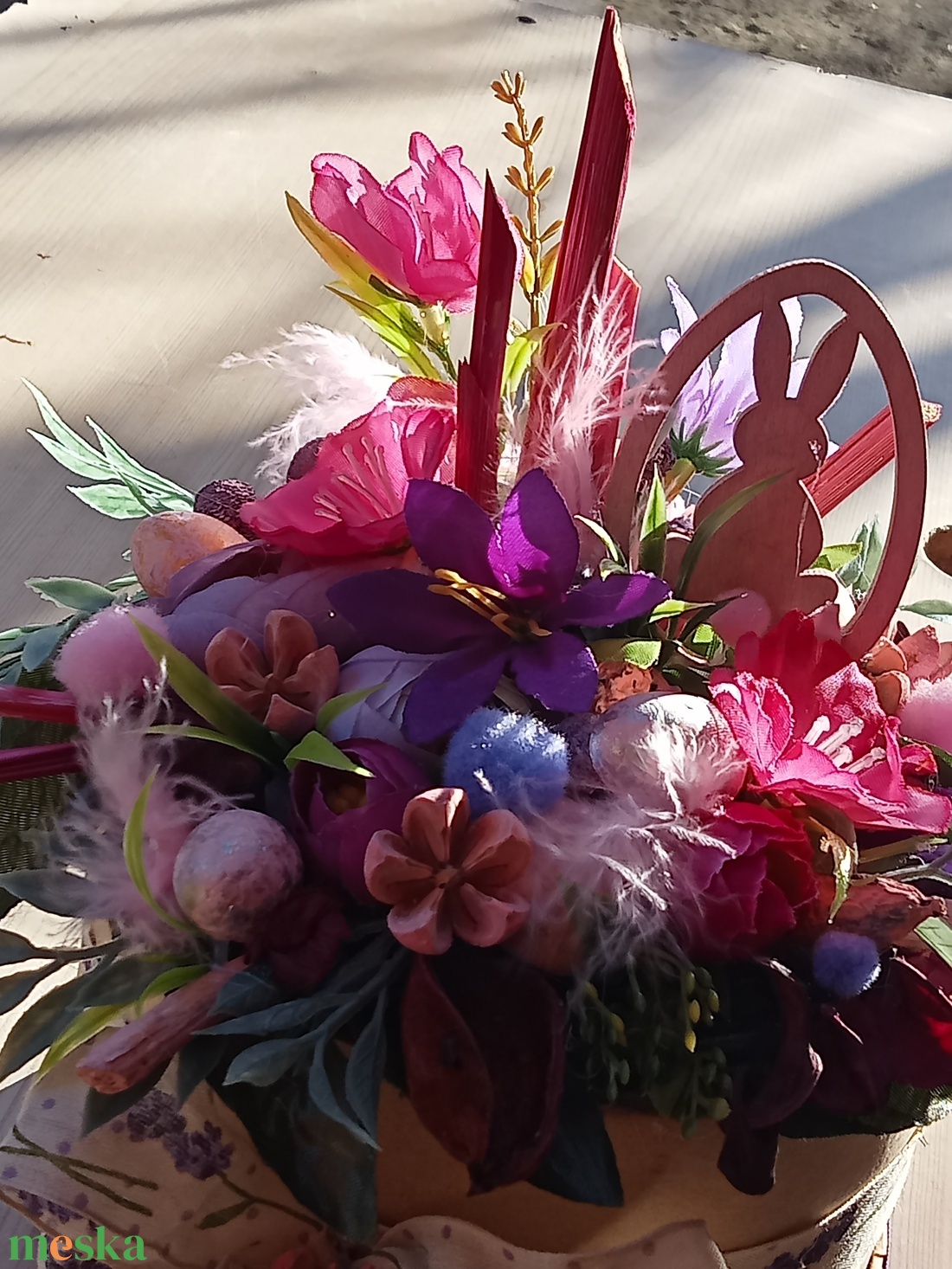 TavasziVirágoskert asztaldísz,lakásdekoráció, doboz, box - otthon & életmód - dekoráció - Meska.hu