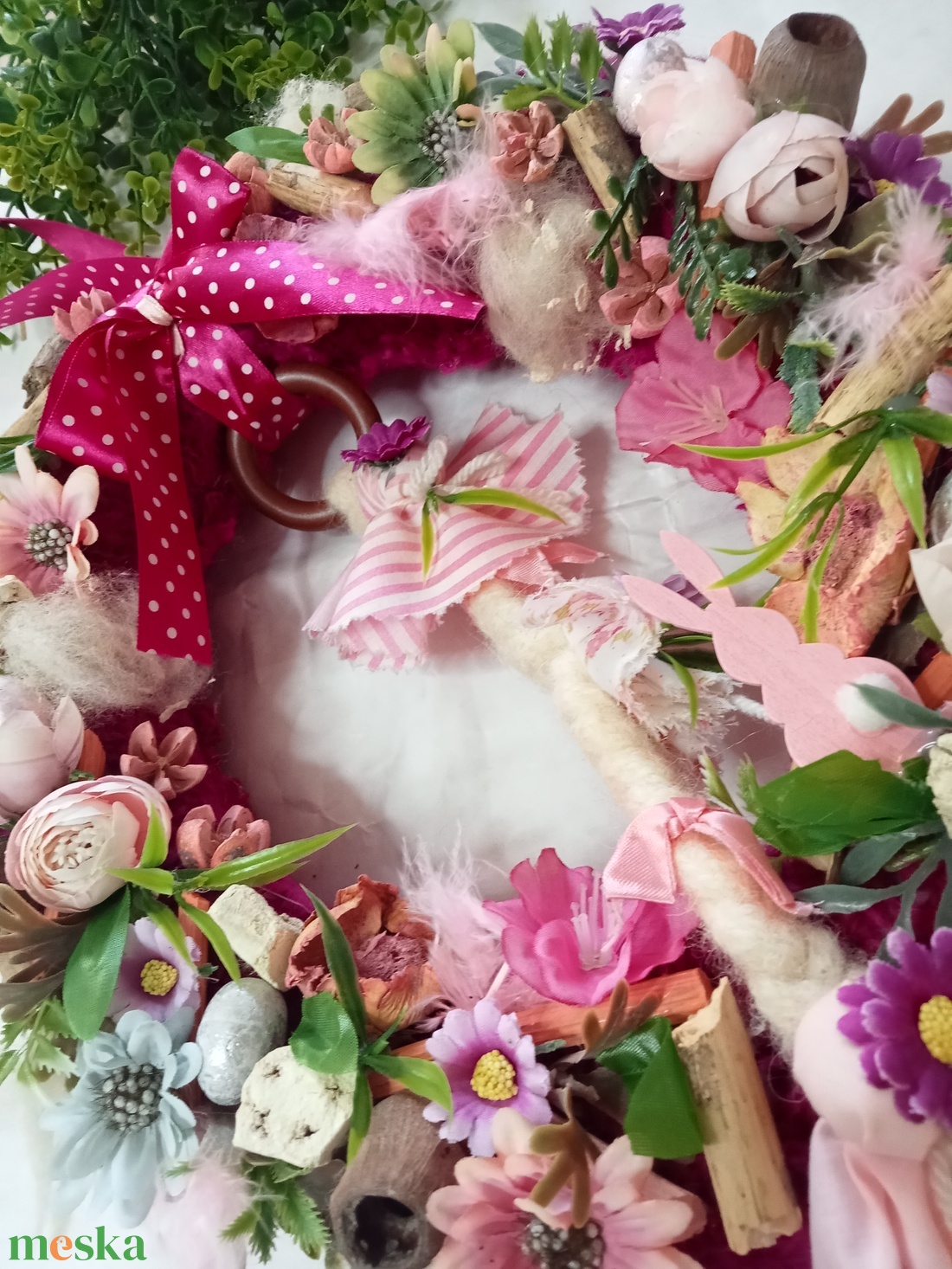 Vidám tavaszi reggel...ajtódísz, koszorú, kopogtato  - otthon & életmód - dekoráció - ajtó- és ablak dekoráció - ajtódísz & kopogtató - Meska.hu