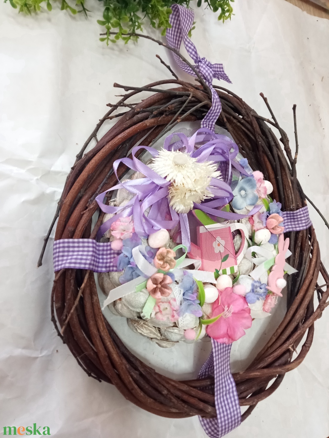 Húsvéti Hímes tojás l.koszorú,ajtódísz,kopogtató - otthon & életmód - dekoráció - ajtó- és ablak dekoráció - ajtódísz & kopogtató - Meska.hu