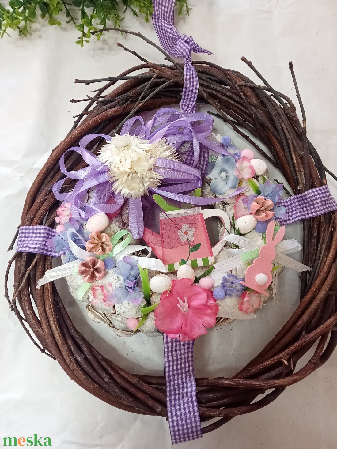 Húsvéti Hímes tojás l.koszorú,ajtódísz,kopogtató - otthon & életmód - dekoráció - ajtó- és ablak dekoráció - ajtódísz & kopogtató - Meska.hu