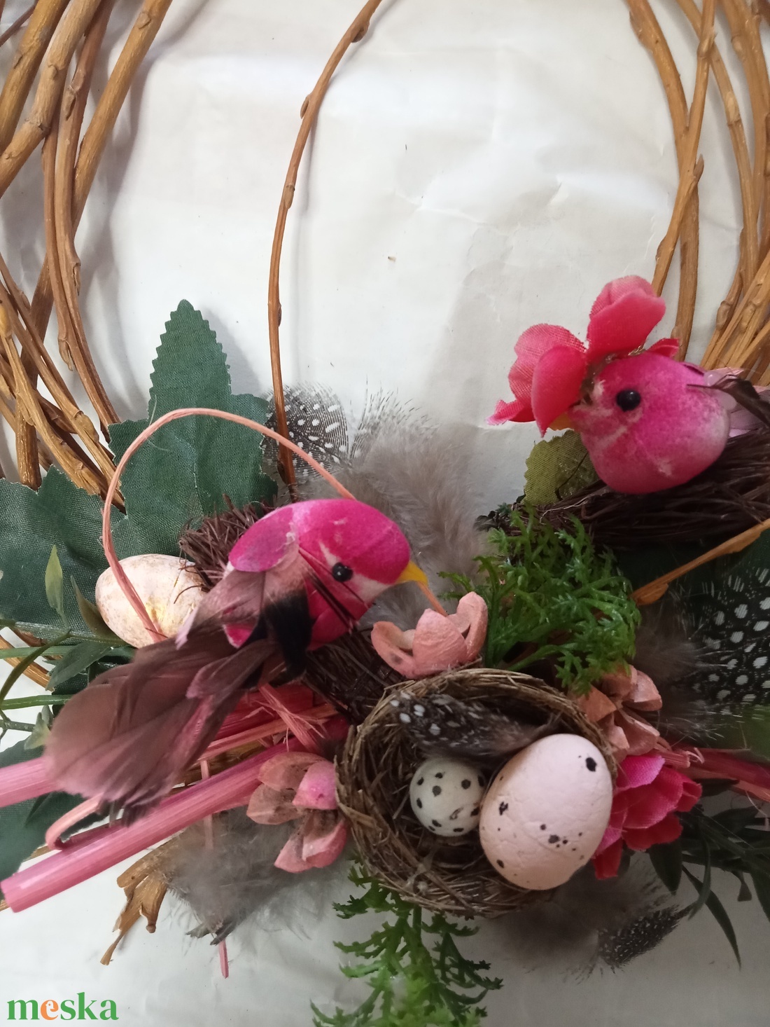 Tavaszi madárka egyedi ajtódísz  - otthon & életmód - dekoráció - ajtó- és ablak dekoráció - ajtódísz & kopogtató - Meska.hu