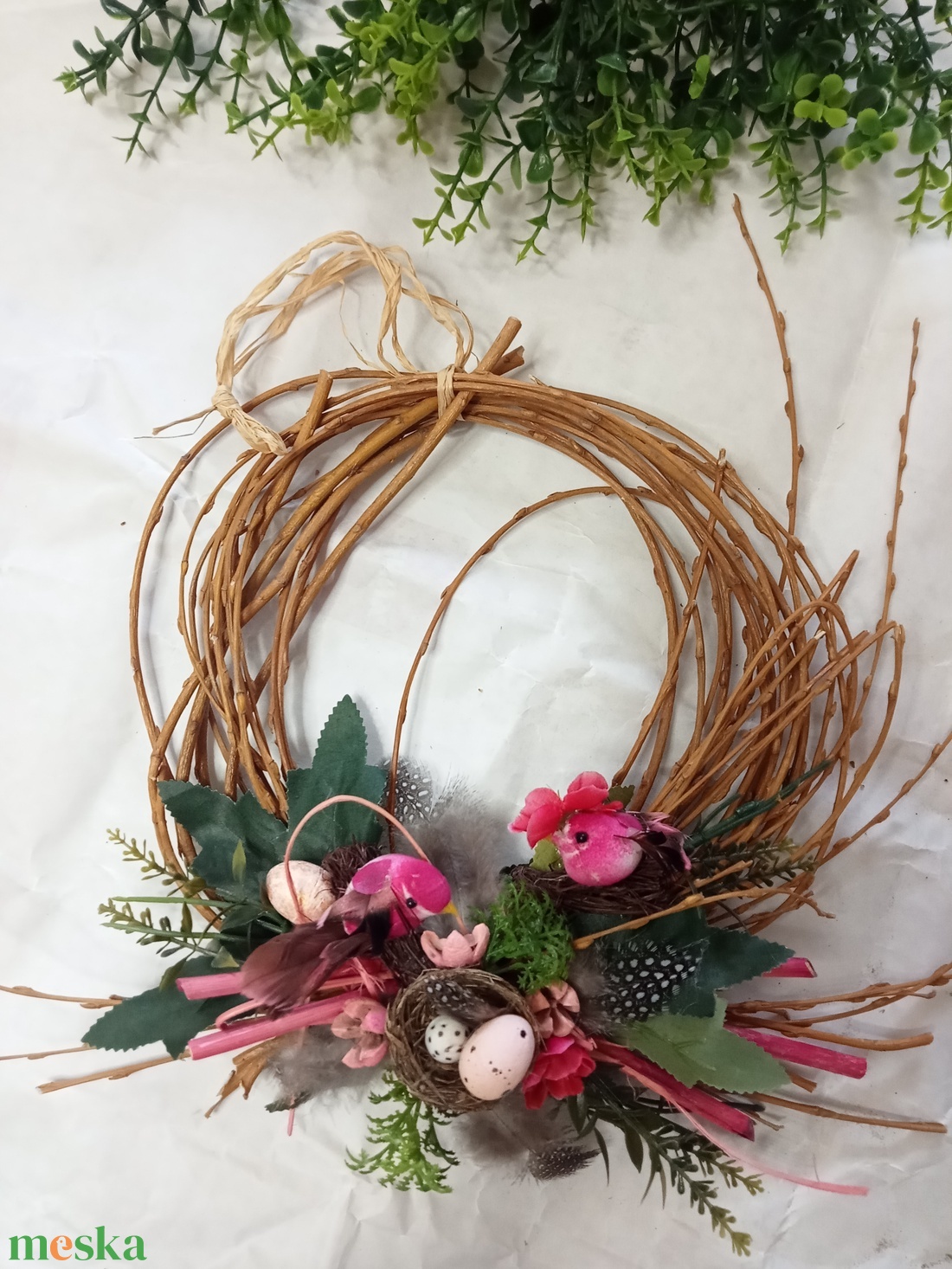 Tavaszi madárka egyedi ajtódísz  - otthon & életmód - dekoráció - ajtó- és ablak dekoráció - ajtódísz & kopogtató - Meska.hu