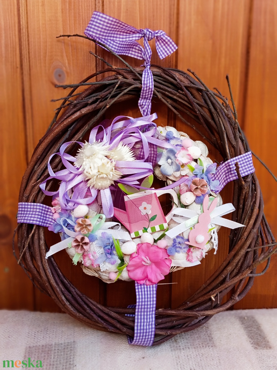 Húsvéti Hímes tojás l.koszorú,ajtódísz,kopogtató - otthon & életmód - dekoráció - ajtó- és ablak dekoráció - ajtódísz & kopogtató - Meska.hu