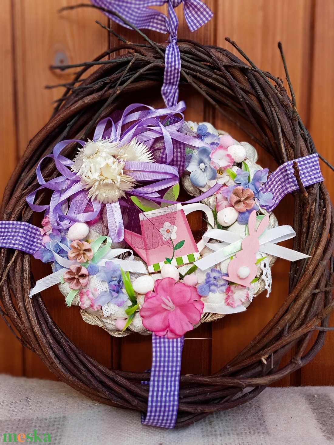 Húsvéti Hímes tojás l.koszorú,ajtódísz,kopogtató - otthon & életmód - dekoráció - ajtó- és ablak dekoráció - ajtódísz & kopogtató - Meska.hu