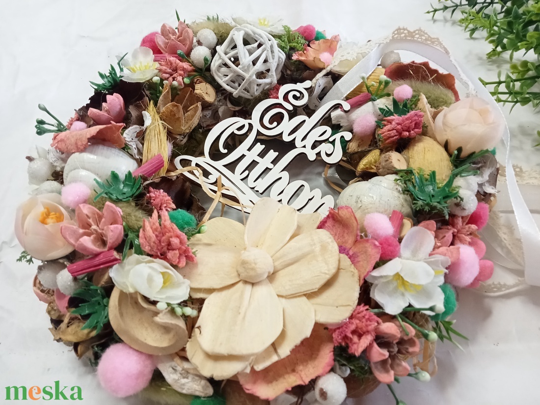 Édes  otthon ajtódísz,kopogtató,koszorú,. - otthon & életmód - dekoráció - ajtó- és ablak dekoráció - ajtódísz & kopogtató - Meska.hu