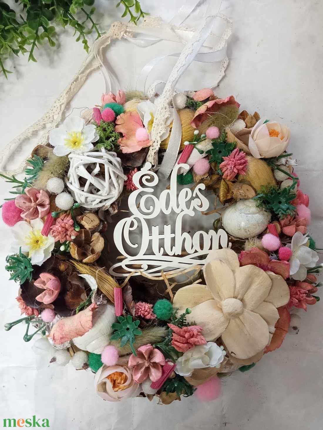 Édes  otthon ajtódísz,kopogtató,koszorú,. - otthon & életmód - dekoráció - ajtó- és ablak dekoráció - ajtódísz & kopogtató - Meska.hu