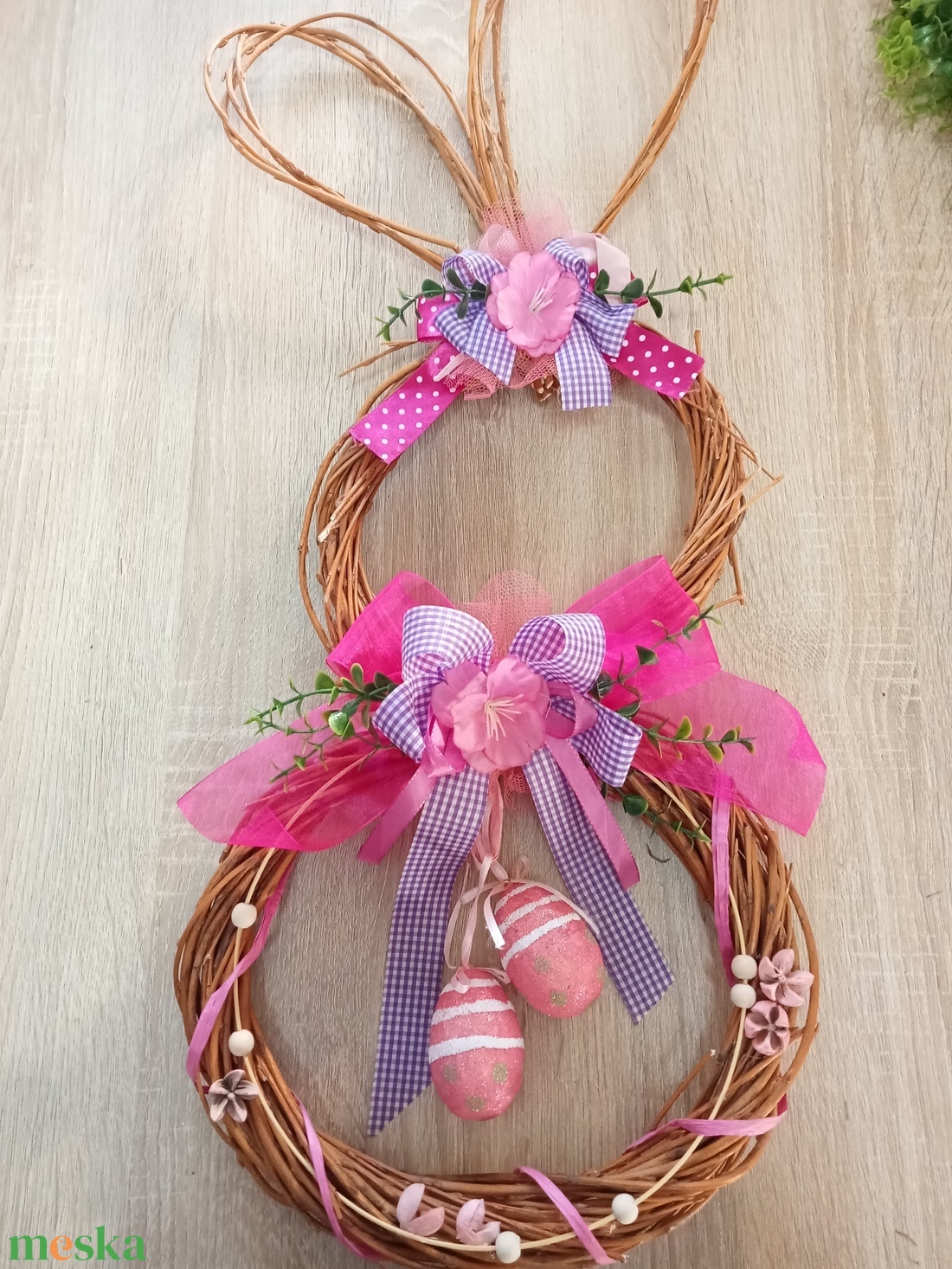 Húsvéti nyuszi,nagy ,természetes ajtódísz  - otthon & életmód - dekoráció - ajtó- és ablak dekoráció - ajtódísz & kopogtató - Meska.hu