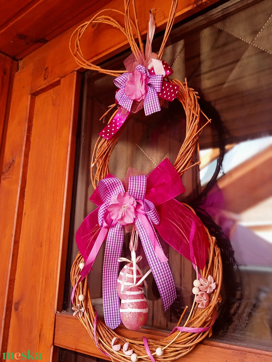 Húsvéti nyuszi,nagy ,természetes ajtódísz  - otthon & életmód - dekoráció - ajtó- és ablak dekoráció - ajtódísz & kopogtató - Meska.hu