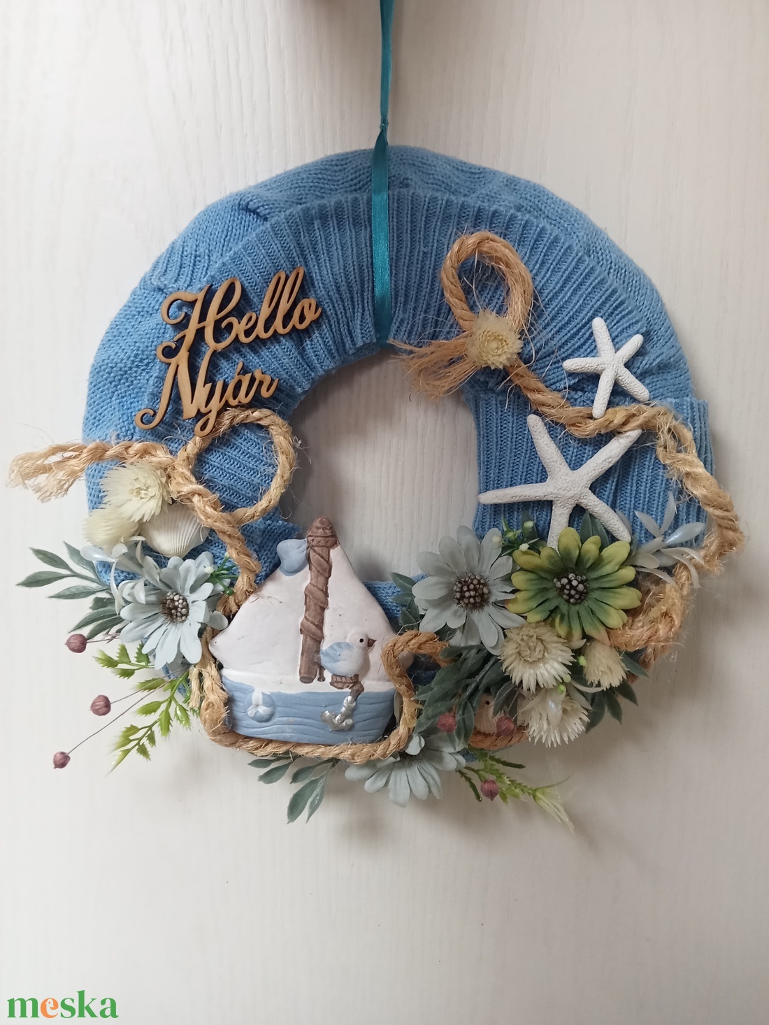 Helló Nyár ajtodisz  - otthon & életmód - dekoráció - ajtó- és ablak dekoráció - ajtódísz & kopogtató - Meska.hu