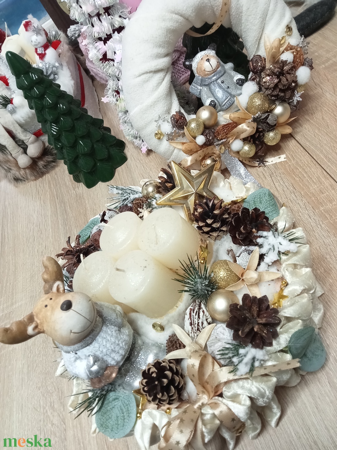 Ünnepi hangulat: szett,Karácsonyi ,adventi box,téli ajtódísz,asztaldísz  - karácsony - adventi díszek - adventi asztaldísz - Meska.hu